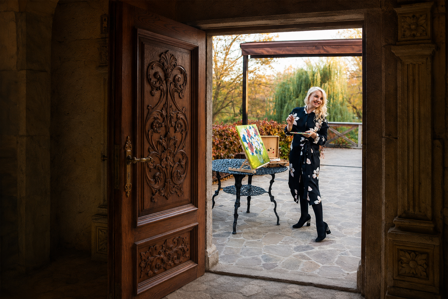 Entrance to the Castle Room: The Terrace Where Colours Awaken